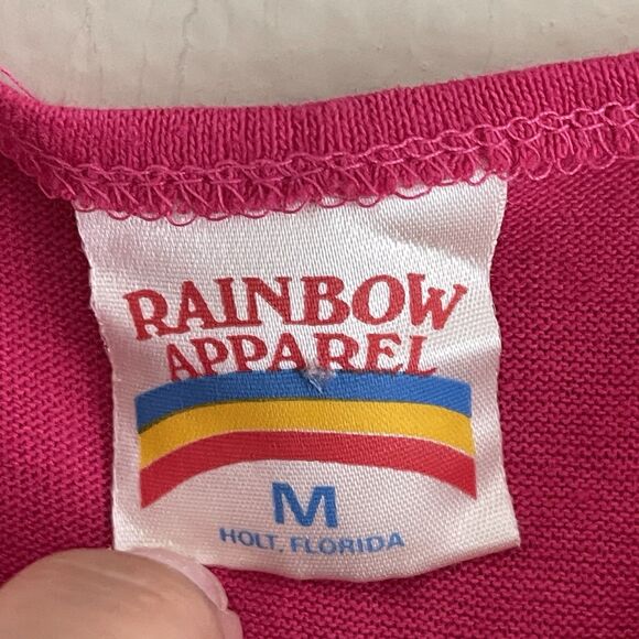 Vintage Apparel Active Crop Top Oversize M Fusia Pink Activewear Retro - Picture 7 of 8